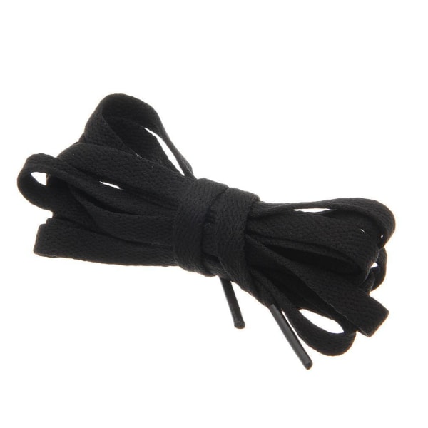Snørebånd - Sort - Flad [140 cm] Black
