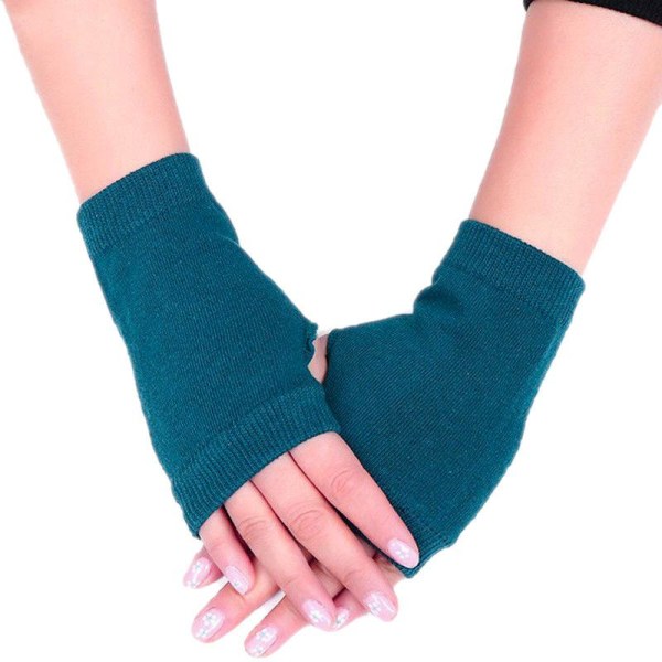 Firkantede hansker - Håndleddsvarmer [15cm] - Blågrønn Blue one size