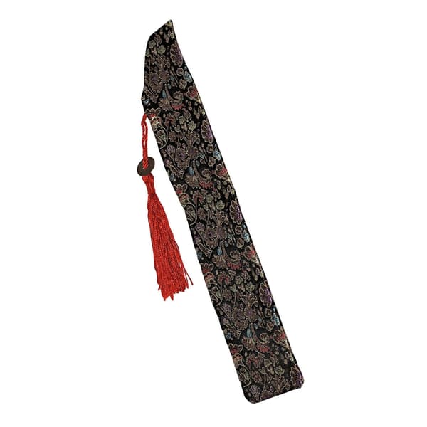 Vifte - Ensfarvet i papir med etui - Sort Black