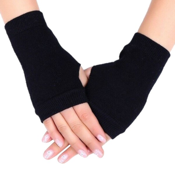 Square Mittens - Håndledsvarmere [15 cm] - Flere farvevalg Black one size