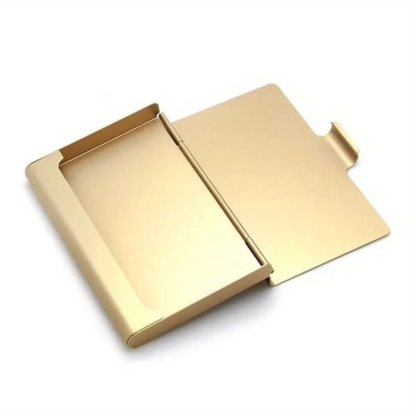 Glatt kortholder i aluminium - Stor - Sølv - Lommebok Silver