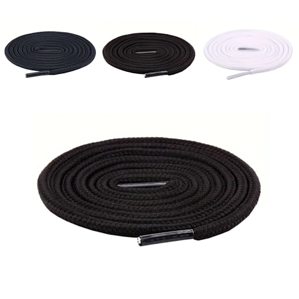 Kengännauhat - Pyöreät [140 cm] - Mustat Black one size