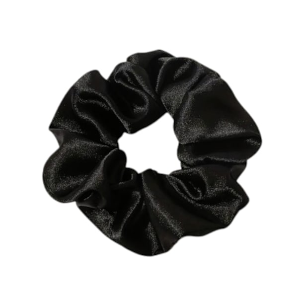 Hårsnodd - Scrunchie - Satin - 12cm Black