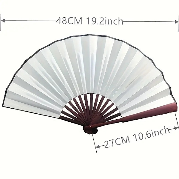 Solfjäder - Enfärgad - Stor 27cm - Gul Gul