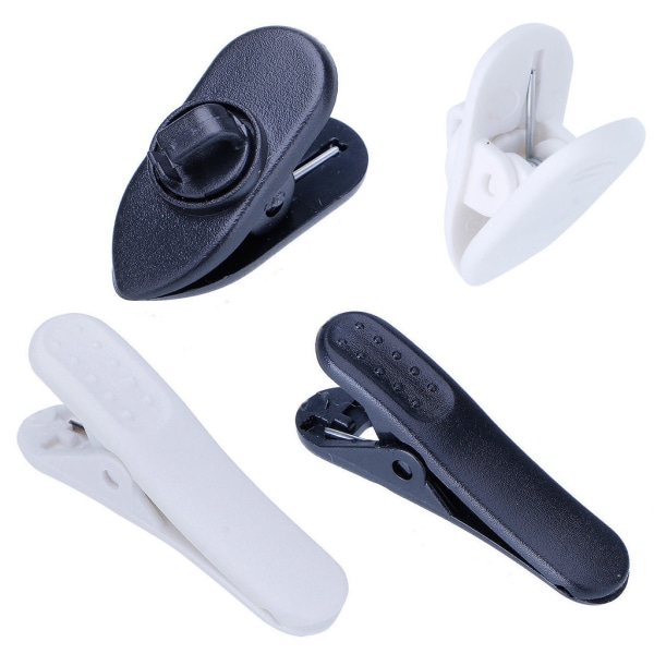 Hovedtelefonkabelholder - høretelefonclips - Dobbeltpakke MultiColor Small White+Black