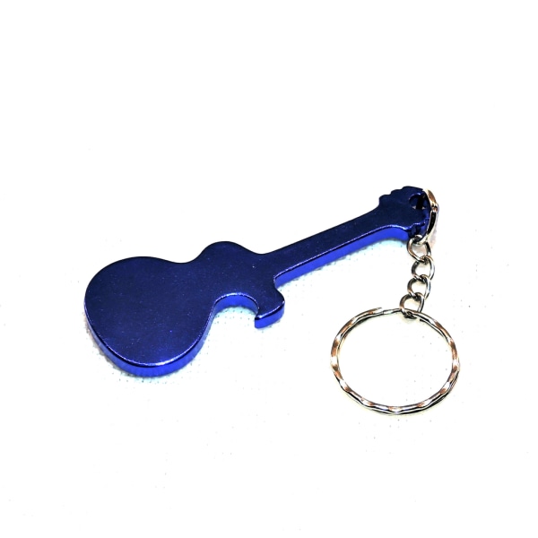 Nyckelring - Flasköppnare - Gitarr - Kungsblå DarkBlue Kungsblå