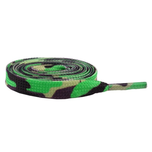 Snørebånd - Camouflage - Grøn - Flad [120 cm] Green one size