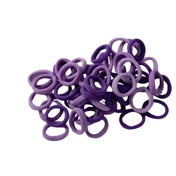 Joustavat hiuslenkit - Hiuspannat - 100 kpl - 20 mm - Violetti sekoitus Purple