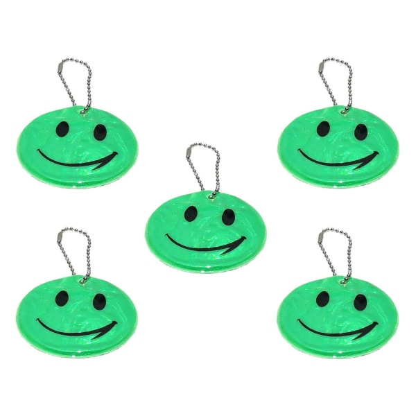 Reflex - Familiepakke - Smiley - 5 stk - Grøn Green