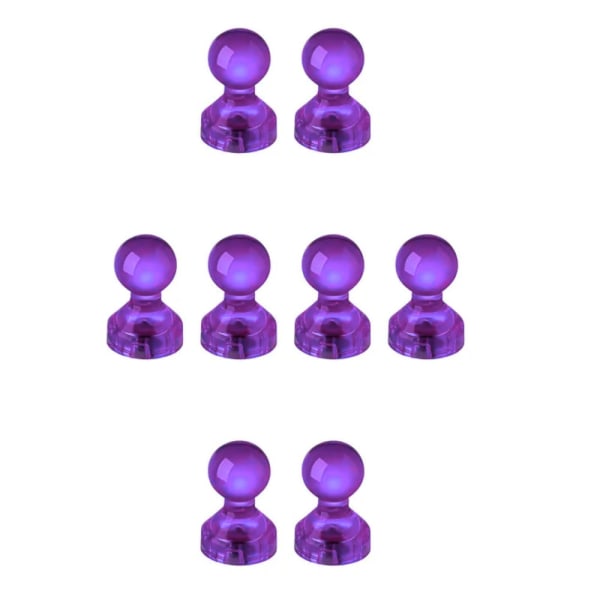 Køleskabsmagnet - Kortstiftmagnet - Akryl - 8 stk - Lilla Purple
