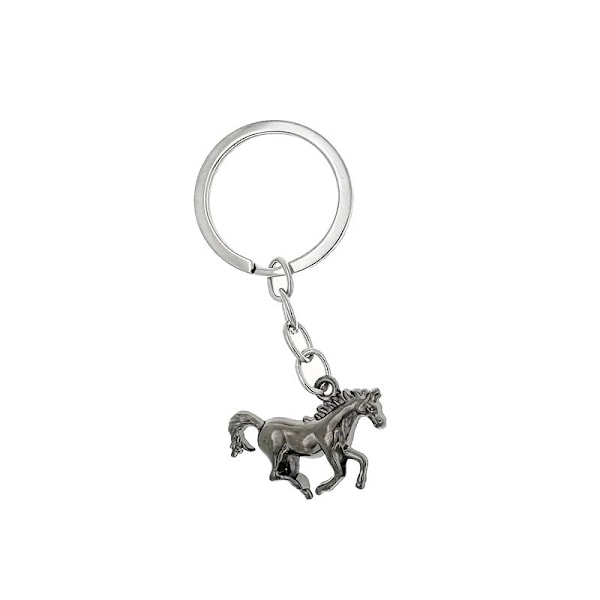 Nøkkelring - Hest - Mørkegrå Dark grey