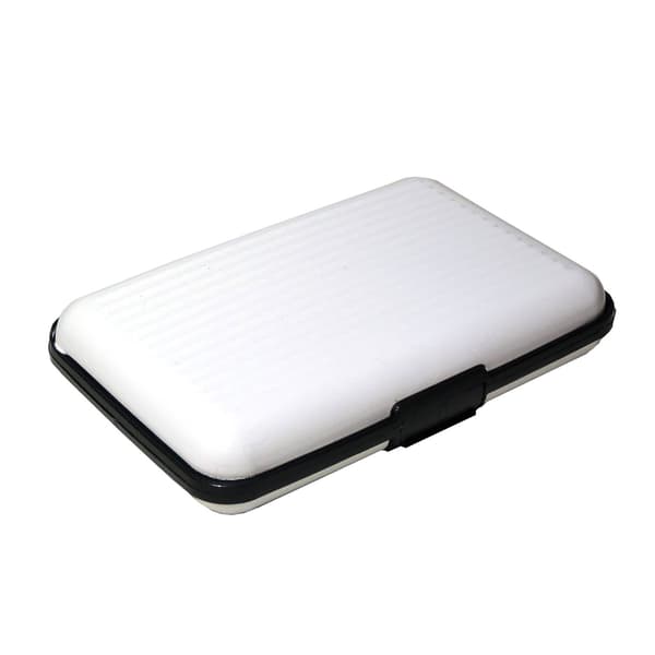 Kortholderkoffert - Hvit rillet - Lommebok White