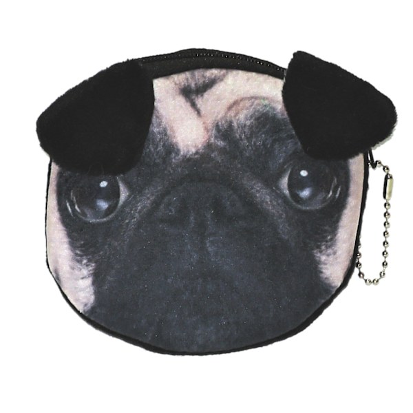 Pug mops hund - Börs - Portmonnä - Miniväska [A01] Black one size