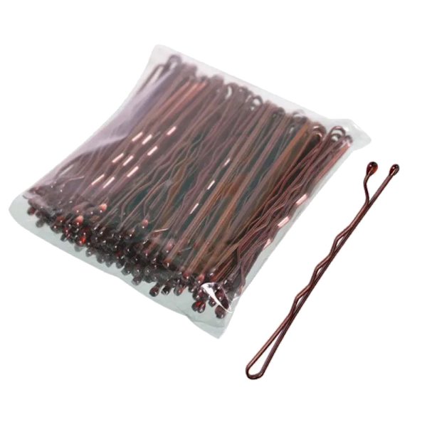 Hiusneula - 50mm - Ruskea - 10 kpl Brown
