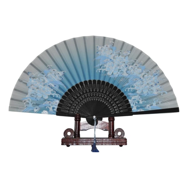 Fans - Oriental Winds [M13] - Blå blomster Blue