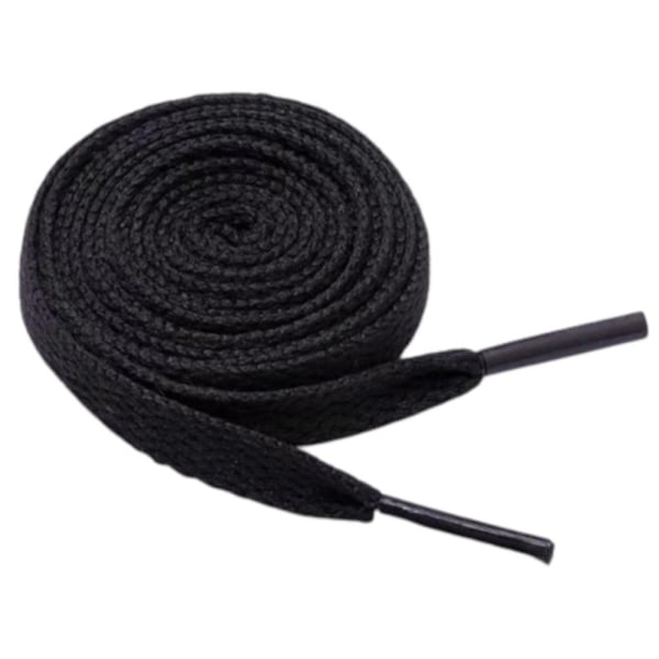 Snørebånd - Sort - Flad [150 cm] Black one size