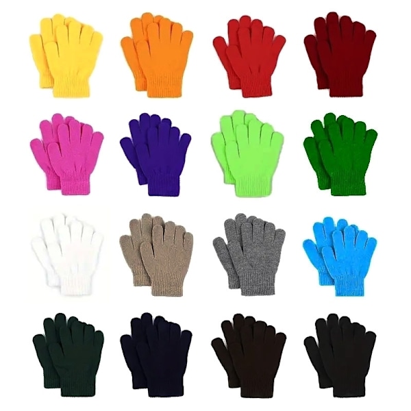 Fingervante för barn - Mörklila Dark purple one size