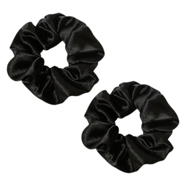 Hiuslenkki - Musta - Hiuslenkki - Satiini - 9cm - Tuplapakkaus Black