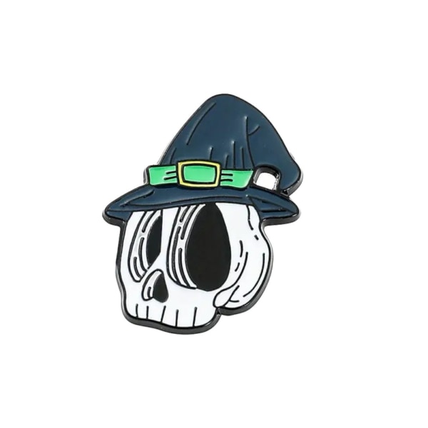 Brosje - Pin - Skull - Hat Multicolor