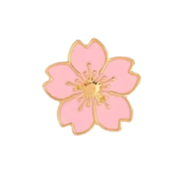 Brosch - Pin - Blomma - Rosa Rosa
