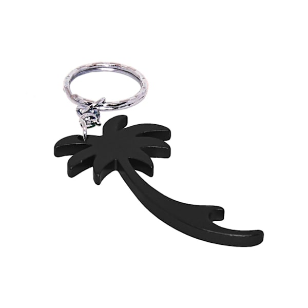 Nøglering - Flaskeåbner - Palmetræ - Sort Black