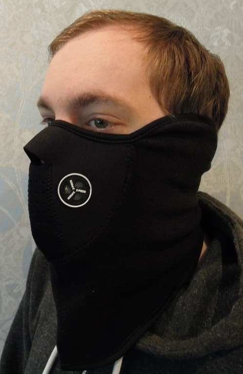 Sykkelmaske - Skimaske - Munnbind - MC-maske - Ninja Black one size