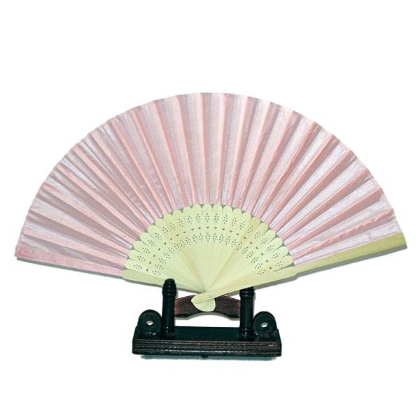 Ventilator - Ensfarvet pink i chiffon med træbund Pink