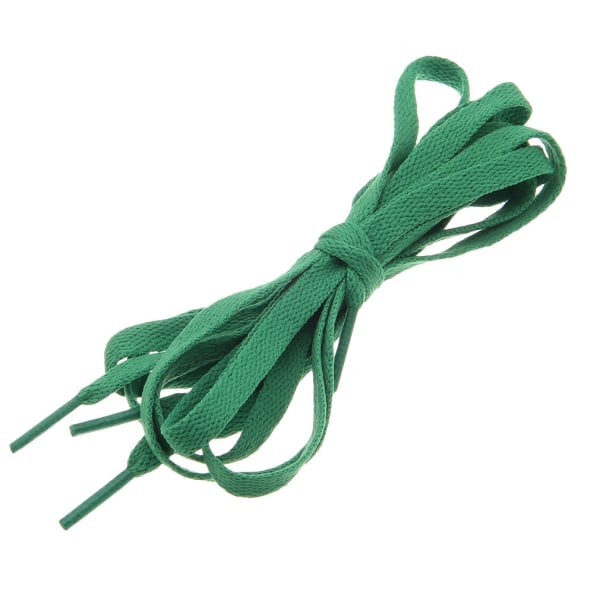 Snørebånd - Mørkegrønne - Flade [120 cm] Dark green one size