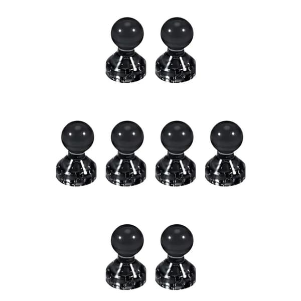Køleskabsmagnet - Pushpin magnet - Akryl - 8stk - Sort Black