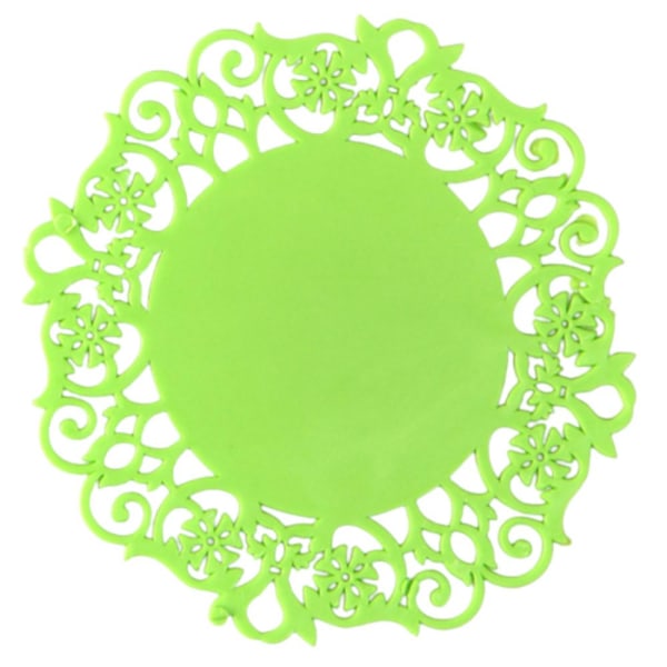 Silikone drikkemåtte - 6-pak Grøn - Coaster Green