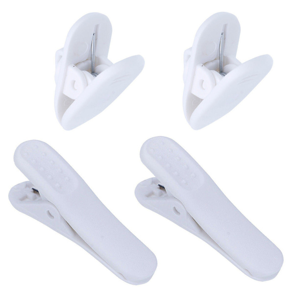 Kabelholder for hodetelefoner - klips for hodetelefoner - 4-pakning - Hvit White 4 st Vit (2L/2S)