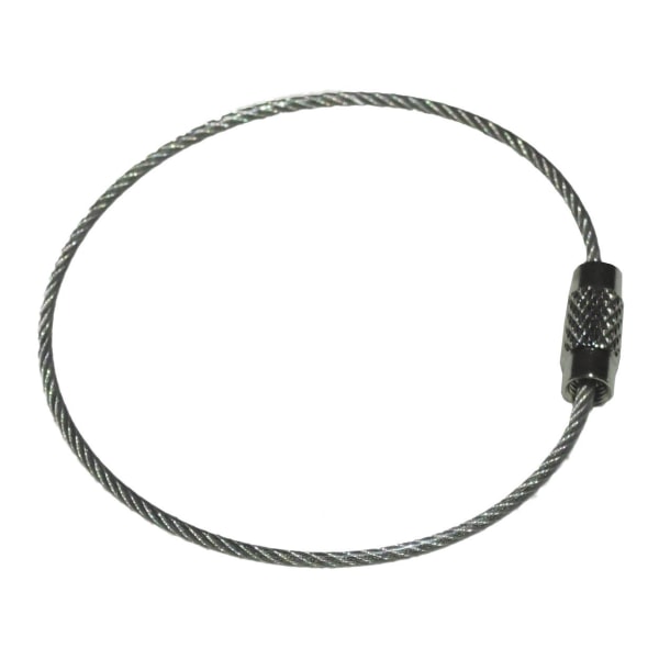Nøglering ståltråd - Sølv - 50mm - 1,5mm - Dobbeltpak Silver one size