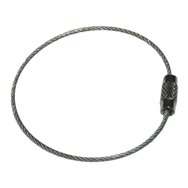 Nøkkelring ståltråd - Sølv - 50mm - 1.5mm - Dobbelpakning Silver one size