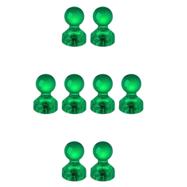 Kjøleskapsmagnet - Kartstiftmagnet - Akryl - 8stk - Grønn Green
