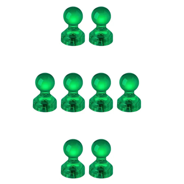 Køleskabsmagnet - Pushpin magnet - Akryl - 8stk - Grøn Green