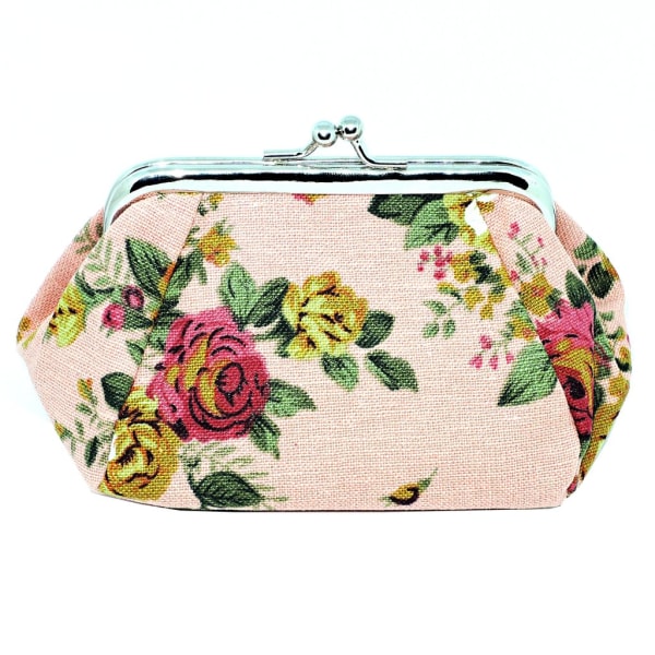Lyserød Blomster - Pung [Mellem] Pink one size