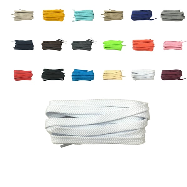 Skolisser [v2] - Flate [160 cm] - Flere fargevalg White one size
