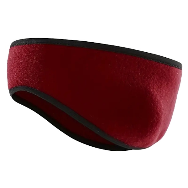 Pannband - Fleece - Vinröd Vin, röd one size