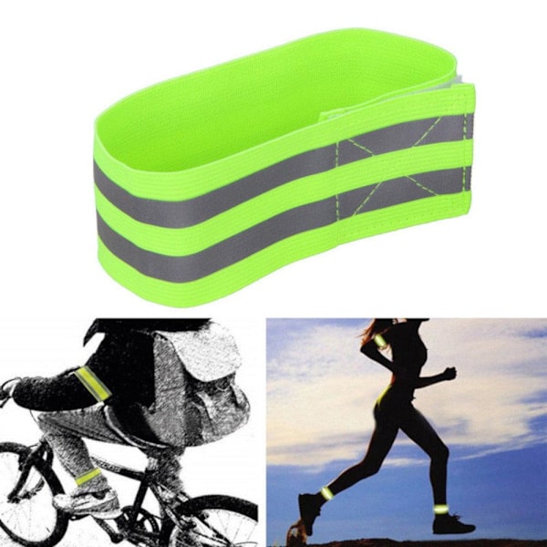 Reflekterende armbånd - Doble striper - Dobbelpakning - Flere fargevalg Green yellow