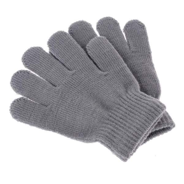 Fingervanter til børn - Grå Grey one size