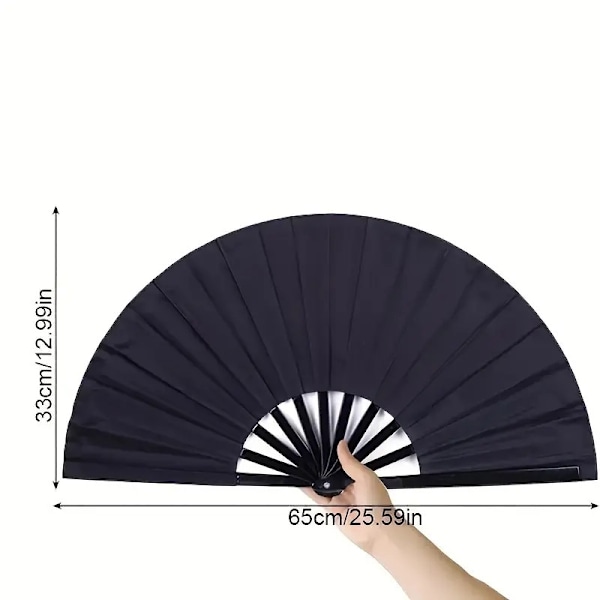 Tuuletin - Yksivärinen - Erittäin suuri 33 cm - Kotiteatteri - Muovijalusta - Useita värivaihtoehtoja Black