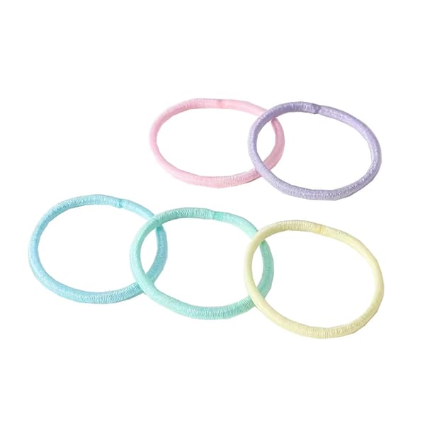 Elastiske tynde hårbånd [30 mm] - Hårbånd - 100 stk. - Blandede pastelfarver Multicolor