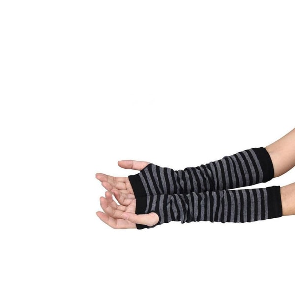 Käsivarrenlämmittimet raidalliset, sormettomat ja puolipitkät MultiColor one size