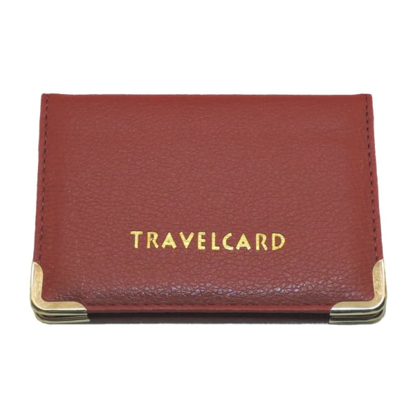 Travelcard - Portalbel liten korthållare - Vinröd Vin, röd