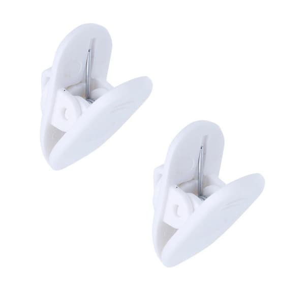 Hållare till hörlurssladd - hörlursklämma - 8-pack - Vit [Small] Vit