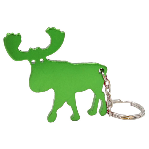 Nøglering - Flaskeåbner - Elg - Grøn Green