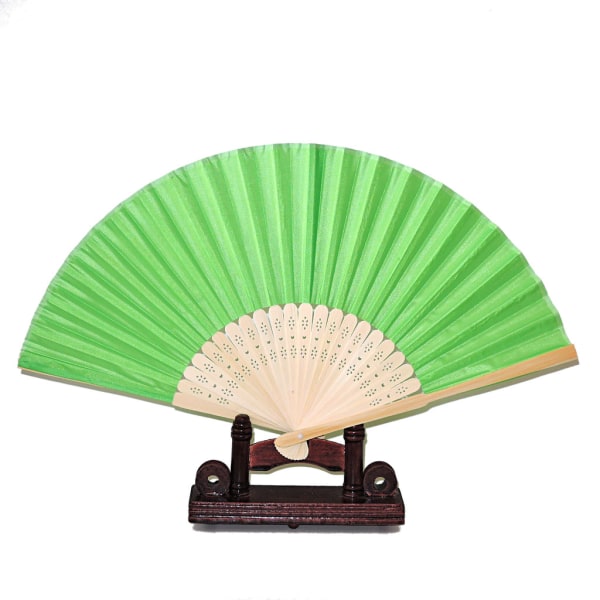 Ventilator - Ensfarvet grøn i chiffon med træbund Green