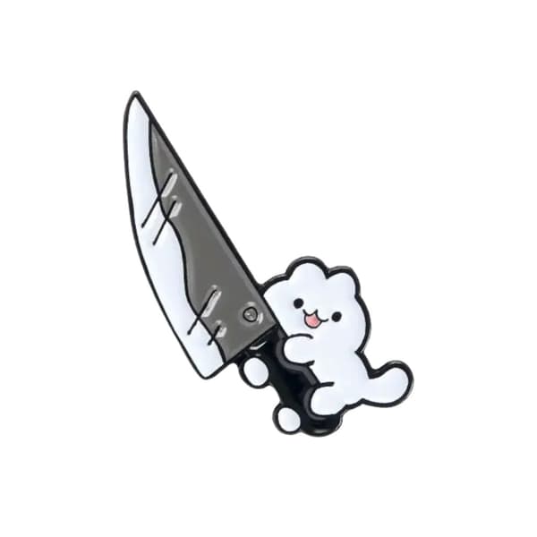 Broche - Nål - Killing med kødøkse - Murderkitten White