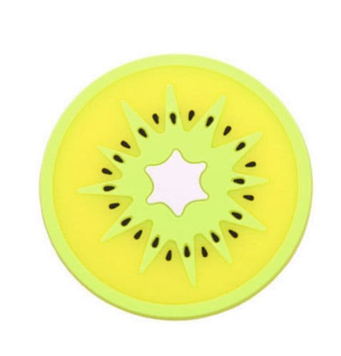 Silikoniset juoma-alustat - Hedelmät - 7 kpl - Lasinaluset Multicolor