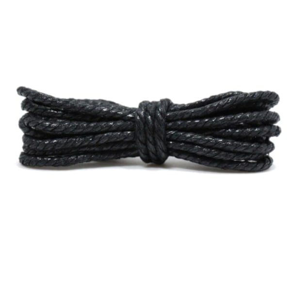 Snørebånd - snoede - runde [120 cm] Black one size